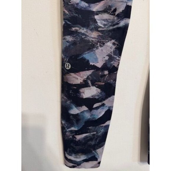Lululemon Camouflage Leggings Black/Bluish/Gray Size 6 - Picture 16 of 16